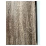 8-Cube Wood Storage Organizer Shelf with Gray Fabric Bins