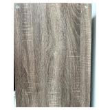 8-Cube Wood Storage Organizer Shelf with Gray Fabric Bins