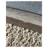 8-Cube Wood Storage Organizer Shelf with Gray Fabric Bins