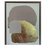 Set of 2 Threshold Framed Hand Foil Embellished Abstract Canvas Art 16x20