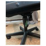 Wood and Metal Office Desk with AC & USB Plug In, Drawers and Swivel Chair