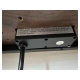 Wood and Metal Office Desk with AC & USB Plug In, Drawers and Swivel Chair