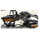 Set of 4 Bicycle Pedals with Toe Clips and Straps