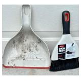 Collection of Brooms, Dust Pans, and Mops with Handles