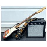 Harmony Model 02815 Electric Guitar with Ibanez GTA15R Amp and Fender Strap