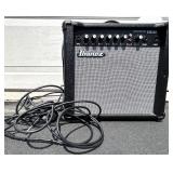 Harmony Model 02815 Electric Guitar with Ibanez GTA15R Amp and Fender Strap