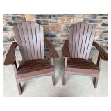 Pair of Malibu Outdoor Living Adirondack Chairs