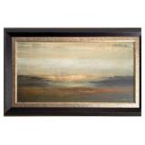 Framed Abstract Landscape Painting Signed by Artist