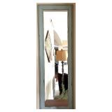 Decorative Wall Mirror with Light Blue Frame and Glass Vase #1