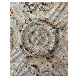 Antique Ornate Pressed Tin Ceiling Tile with Distressed Paint