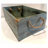 Rustic Wood Decor Set with Trays, Lantern, Faux Plant, and Block Sign