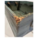 Rustic Wood Decor Set with Trays, Lantern, Faux Plant, and Block Sign