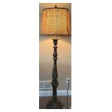 Traditional Decorative Floor Lamp with Burlap Shade