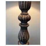 Traditional Decorative Floor Lamp with Burlap Shade