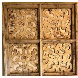 Rustic Wood and Metal Wall Decor Panel with Distressed Finish