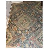 Large Area Rug with Multicolor Geometric and Floral Pattern