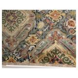 Large Area Rug with Multicolor Geometric and Floral Pattern