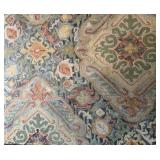 Large Area Rug with Multicolor Geometric and Floral Pattern