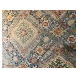 Large Area Rug with Multicolor Geometric and Floral Pattern