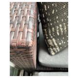 Outdoor Wicker Patio Sectional Sofa Set with Cushions, Table, Pillows, and Rug