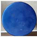 Metal Hanging Faux Succulent Arrangement with Blue Decorative Stand