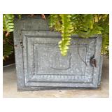 Galvanized Pie Safe with Lush Fern Plant