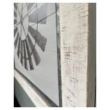 Framed Rustic Windmill Wall Art Decor