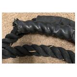 Black Battle Rope with Protective Sleeves