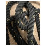 Black Battle Rope with Protective Sleeves