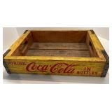 Vintage Decor Lot with Coca-Cola Crate, Old Dutch Potato Chips Tin, Red Wooden Basket, and Faux Succulent