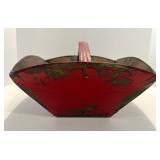 Vintage Decor Lot with Coca-Cola Crate, Old Dutch Potato Chips Tin, Red Wooden Basket, and Faux Succulent