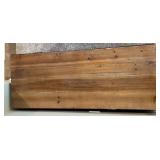 Metal and Wood Locker Storage Bench with 3 Compartments