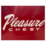 Vintage Red Metal Pleasure Chest Cooler with Duck Graphic