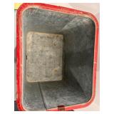 Vintage Red Metal Pleasure Chest Cooler with Duck Graphic