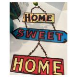 Home Decor Set with Signs, Vases, Candle and Faux Orchid