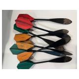 Vintage Sports Collection with Bowling Pins, Jars of Balls, and Darts