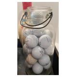 Vintage Sports Collection with Bowling Pins, Jars of Balls, and Darts