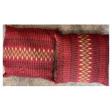 Set of 8 Decorative Throw Pillows with Plaid Woven Throw Blanket