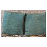 Set of 8 Decorative Throw Pillows with Plaid Woven Throw Blanket