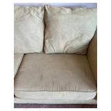 Used Beige Fabric Sleeper Sofa with Removable Cushions