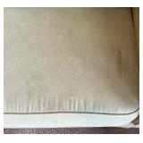Used Beige Fabric Sleeper Sofa with Removable Cushions