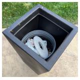 Pair of Tusco Cosmo 26 Inch Tall Black Planters