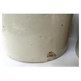 Set of 3 Vintage Stoneware Crocks with Wooden Lids