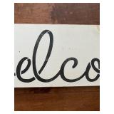 Rustic Wooden Welcome Sign for Home Decor