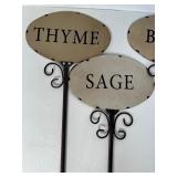 Set of 6 Metal Herb Garden Markers