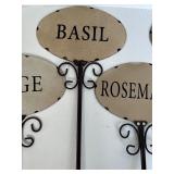 Set of 6 Metal Herb Garden Markers