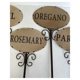 Set of 6 Metal Herb Garden Markers