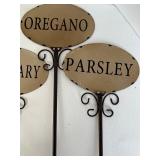 Set of 6 Metal Herb Garden Markers