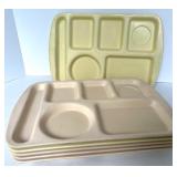 Set of 6 Prolonware Vistron Compartment Cafeteria Trays