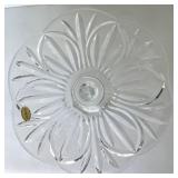 Block 24% Lead Crystal Cake Stand and Bohemia Crystal Vase Collection